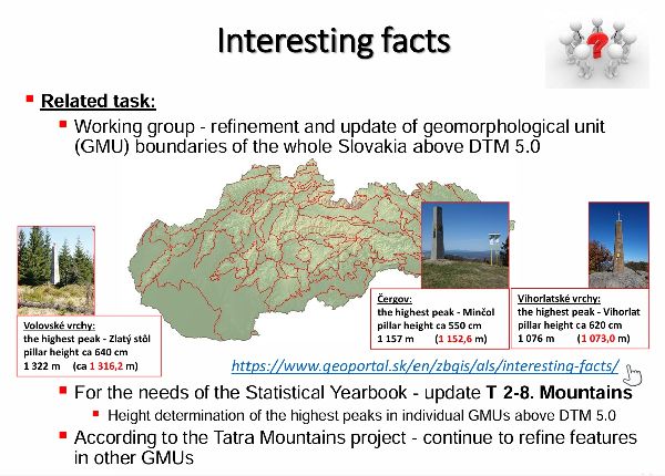 Porovnanie tradičných výšok vrcholov s údajmi DMR 5.0