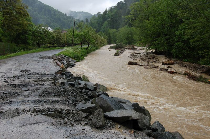 Ľutinka v Majdane počas povodne