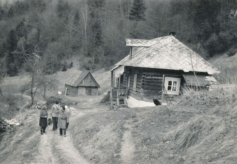 Pôvodná drevenica Andreja Burika v osade Ambrušovce